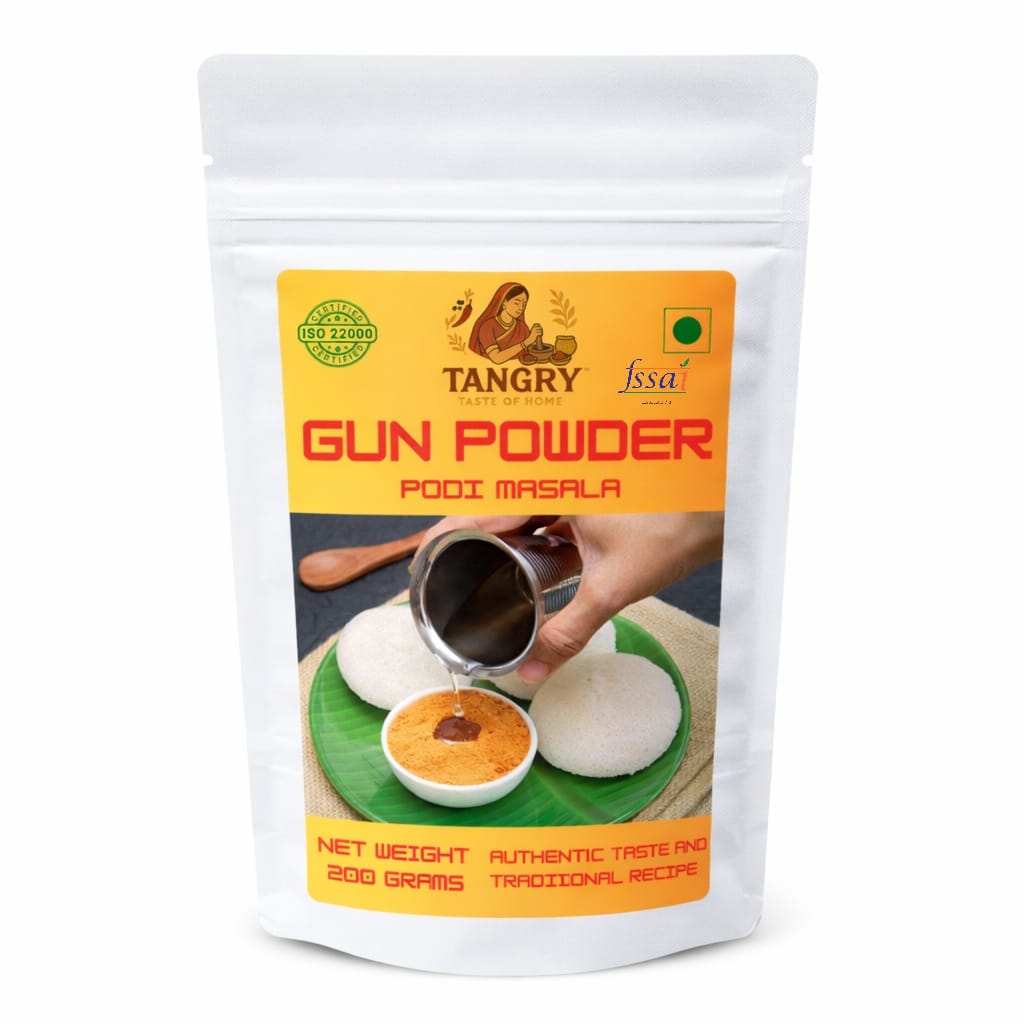 Gun Powder (Podi Masala) 100g — Tangry Spices pouch, Jaipur