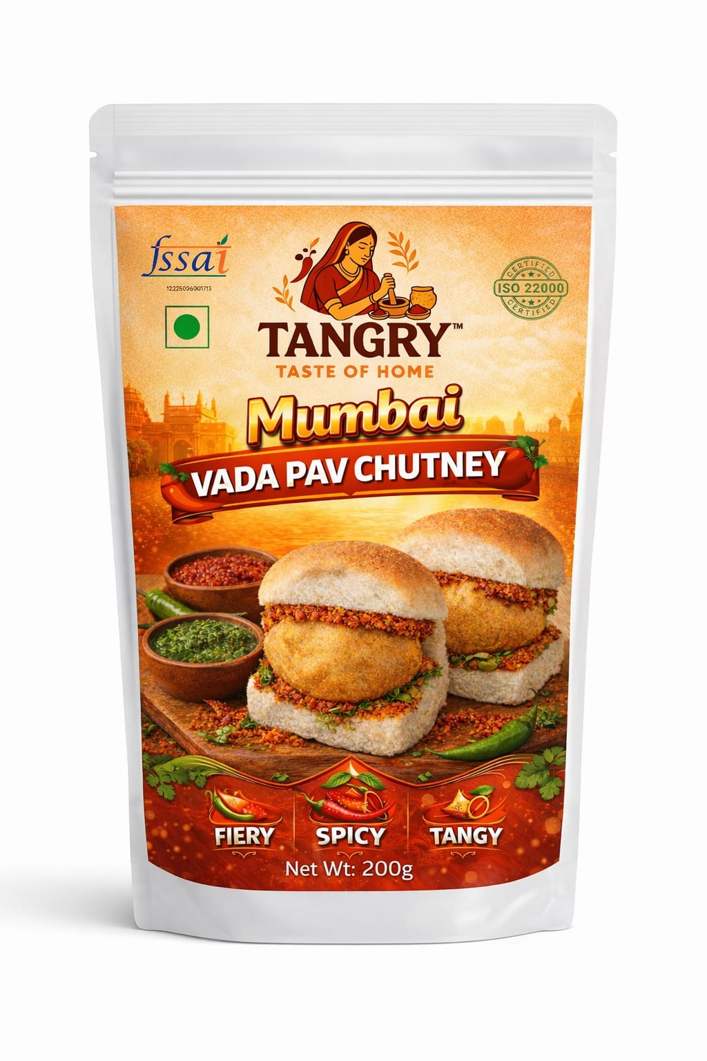 Vada Pav Chutney 200g — Tangry Spices pouch, Jaipur
